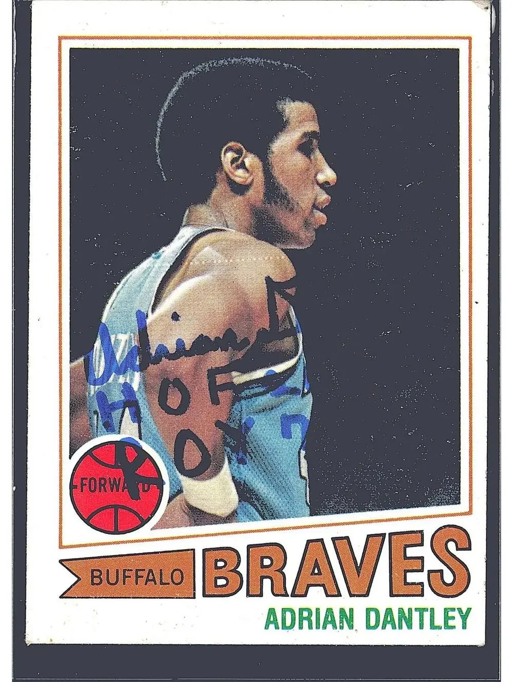 1977-78 Topps #56 Adrian Dantley White Backs HAND SIGNED